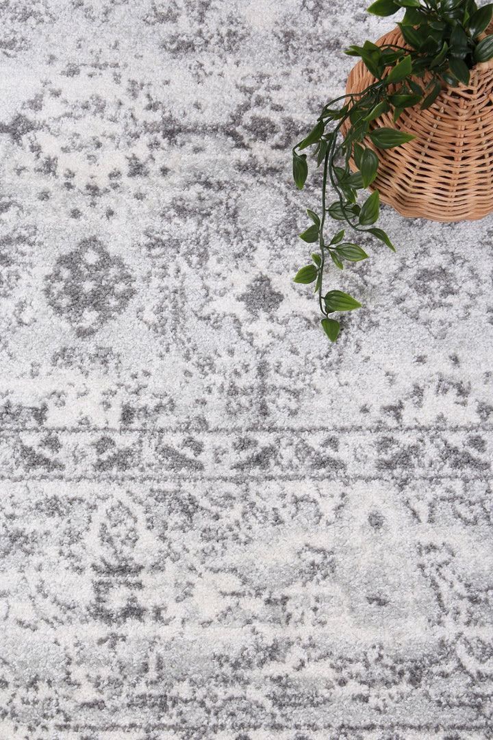 Marseille Grey White Ancient Rug