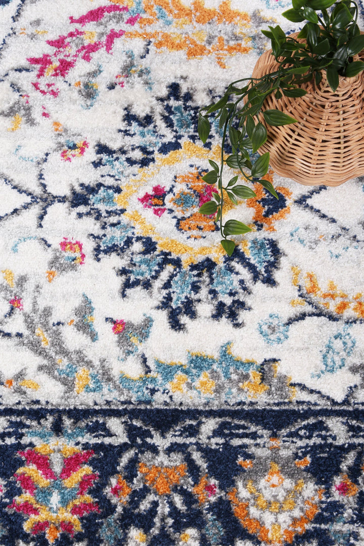 Providence Cream Blue Rug