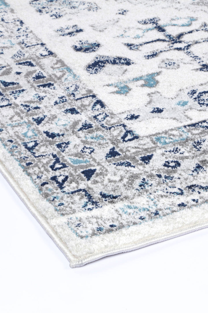 Celts Cream Blue Traditional Rug