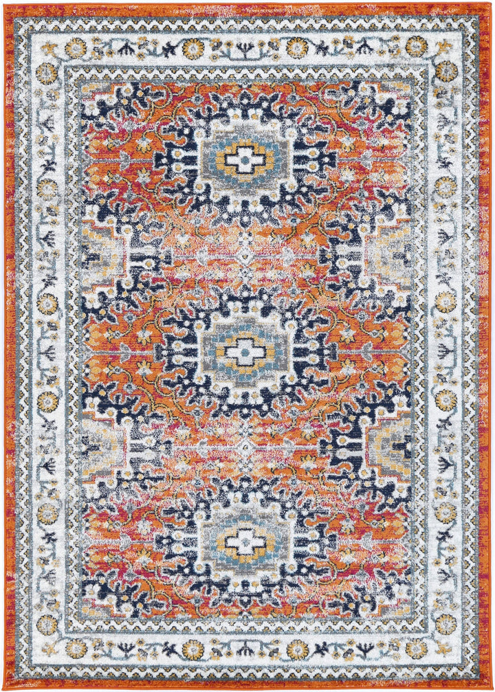 Pagnol Rust Multi Traditional Rug