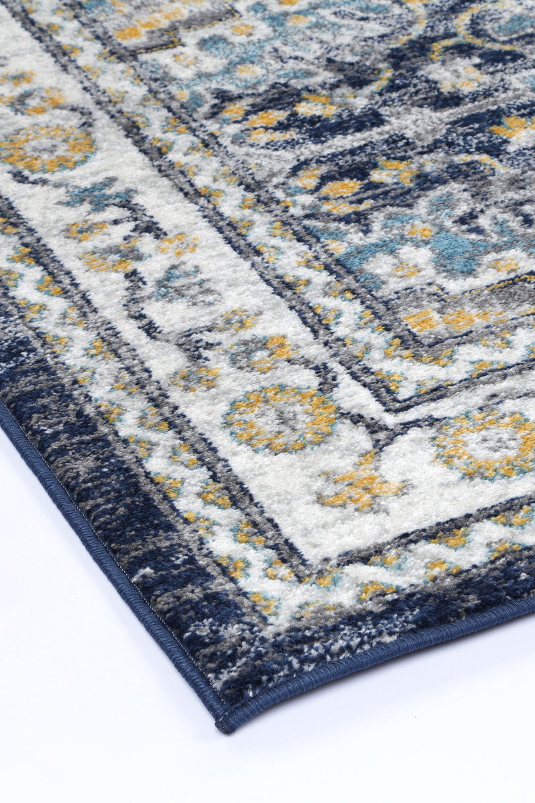 Ventoux Navy Multi Traditional Rug
