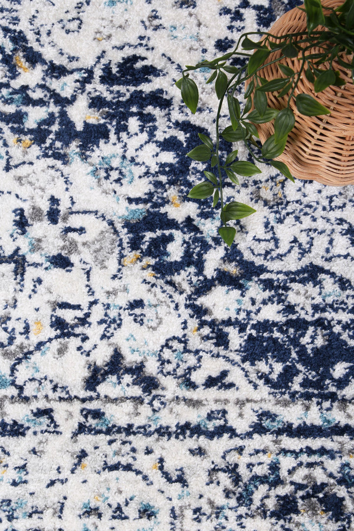 Alpes Navy Multi Traditional Rug