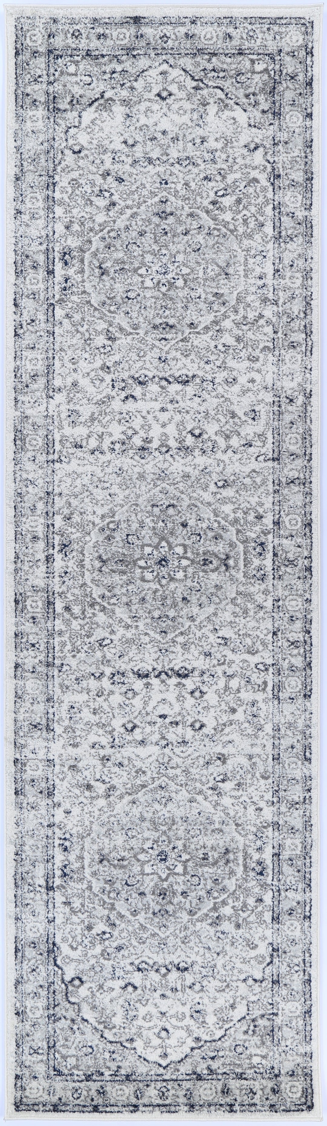 Vallonnet Cream Navy Floral Rug