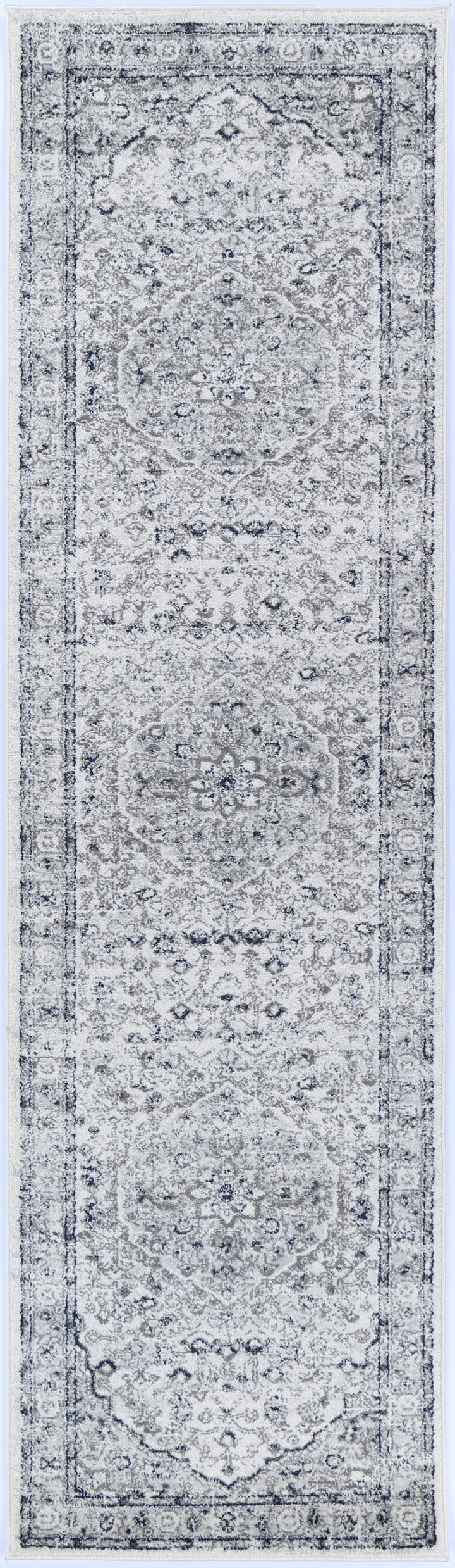 Vallonnet Cream Navy Floral Rug