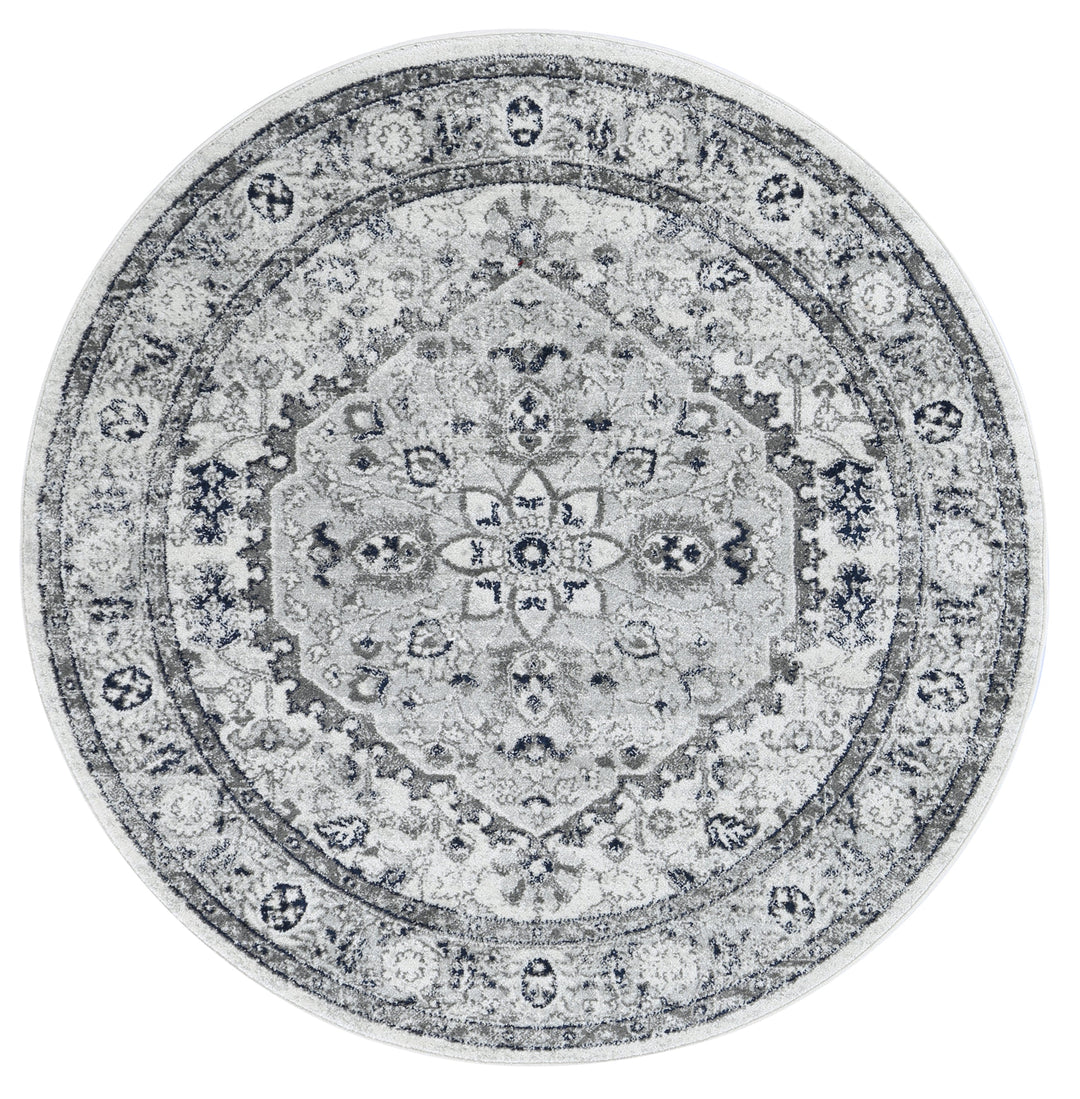 Vallonnet Cream Navy Floral Rug