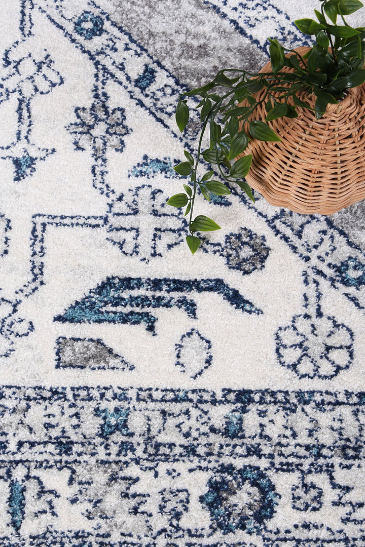 Estve Navy Cream Ancient Rug