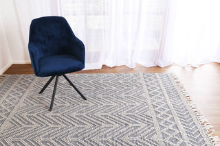 Perla Zoe Navy Wool Rug