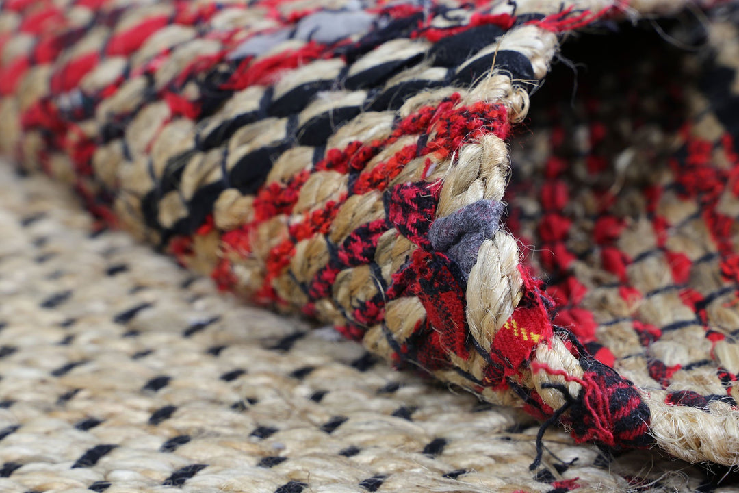 Illy Multi Colour Border Jute Rug