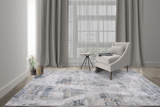 RIEKA Transitional  Light Grey Rug