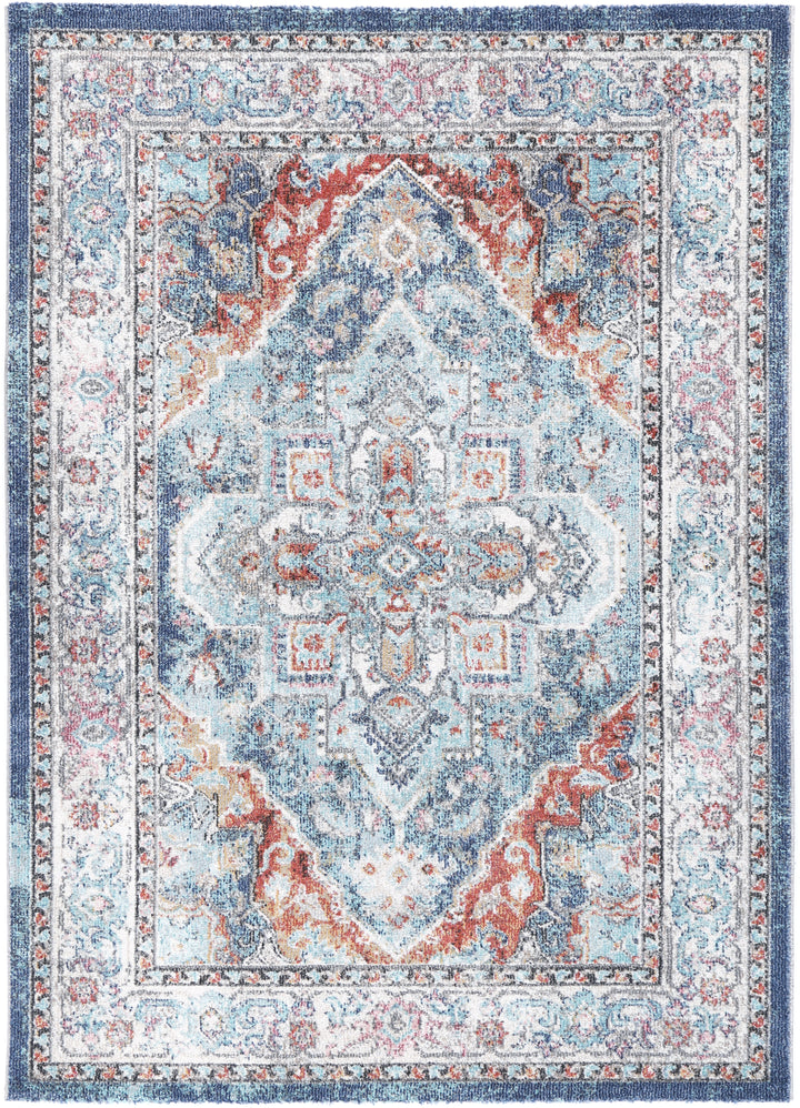 June Maykel Blue & Terracotta Transitional Rug