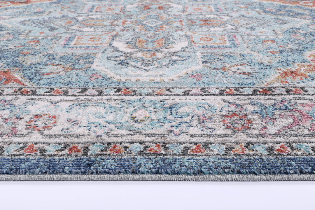 June Maykel Blue & Terracotta Transitional Rug