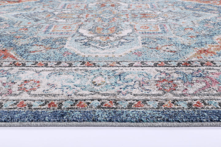 June Maykel Blue & Terracotta Transitional Rug