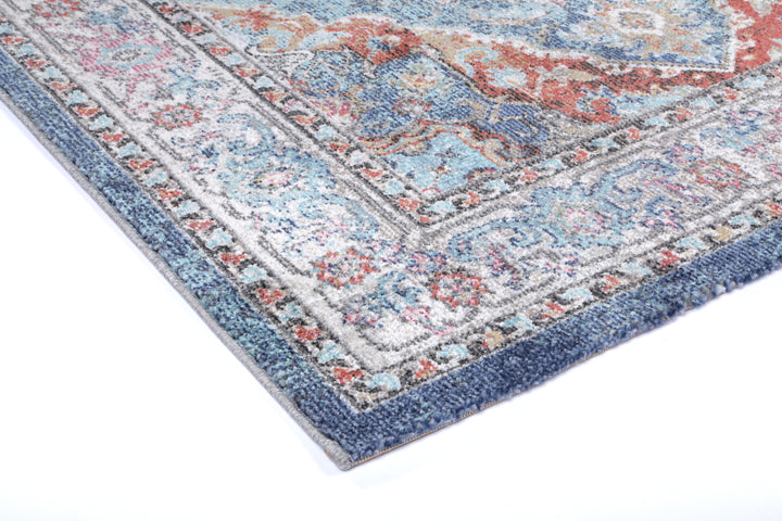 June Maykel Blue & Terracotta Transitional Rug