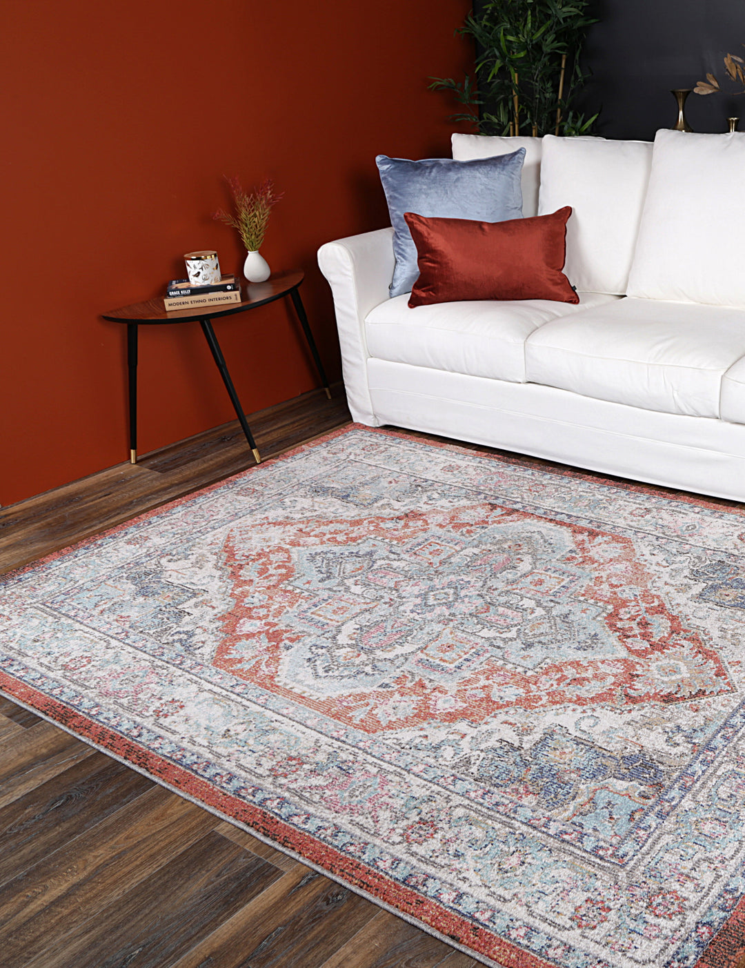 June Seo Terracotta & Ivory Transitional Rug