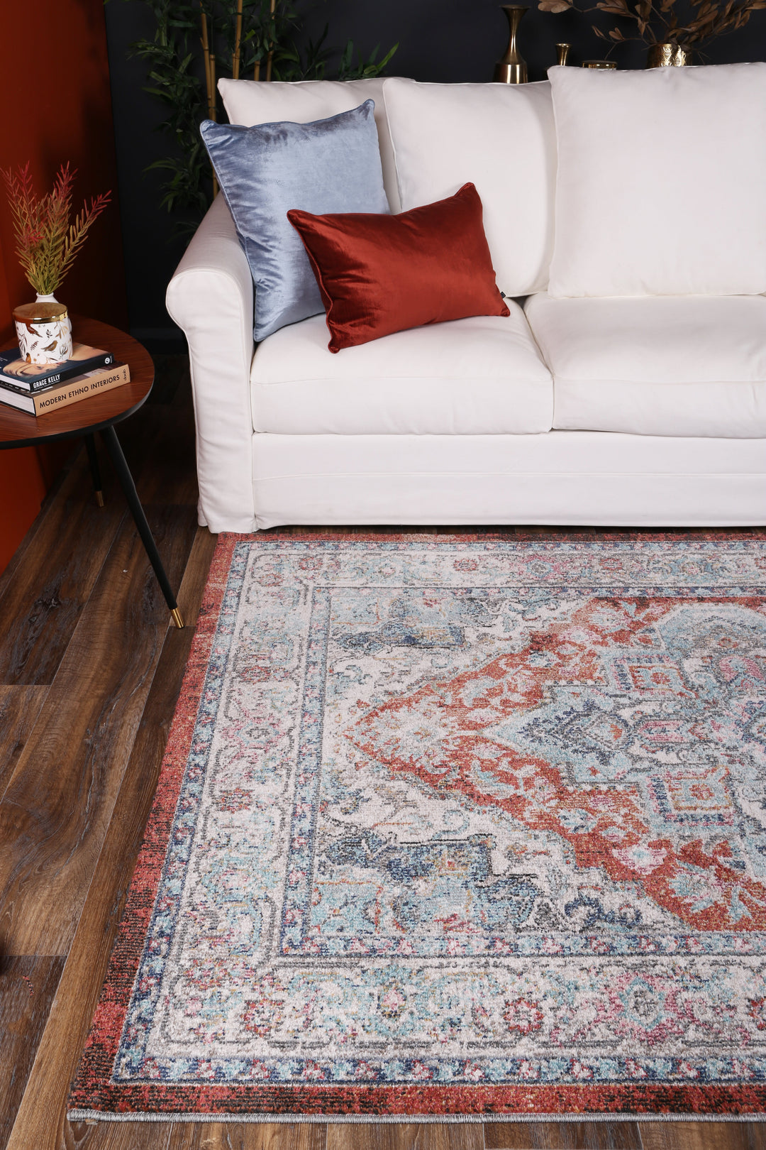 June Seo Terracotta & Ivory Transitional Rug