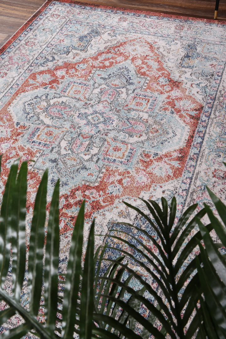 June Seo Terracotta & Ivory Transitional Rug