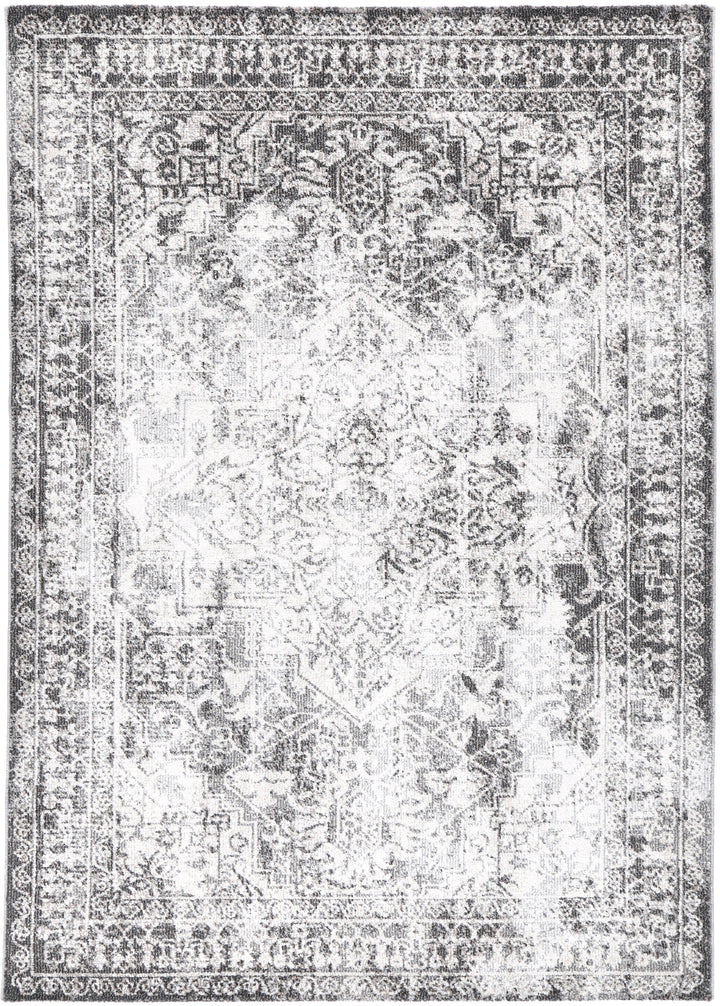 June Carine Ivory & Grey Transitional Rug