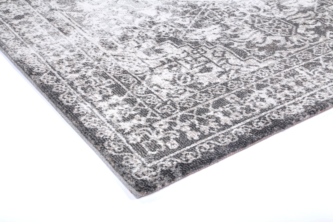 June Carine Ivory & Grey Transitional Rug