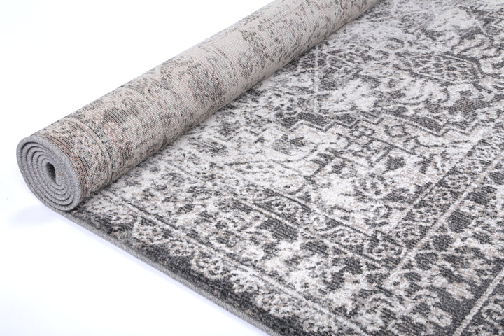 June Carine Ivory & Grey Transitional Rug