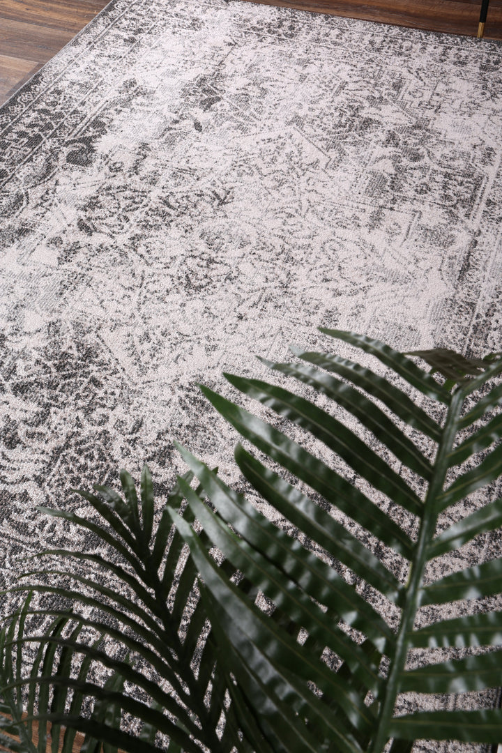 June Carine Ivory & Grey Transitional Rug