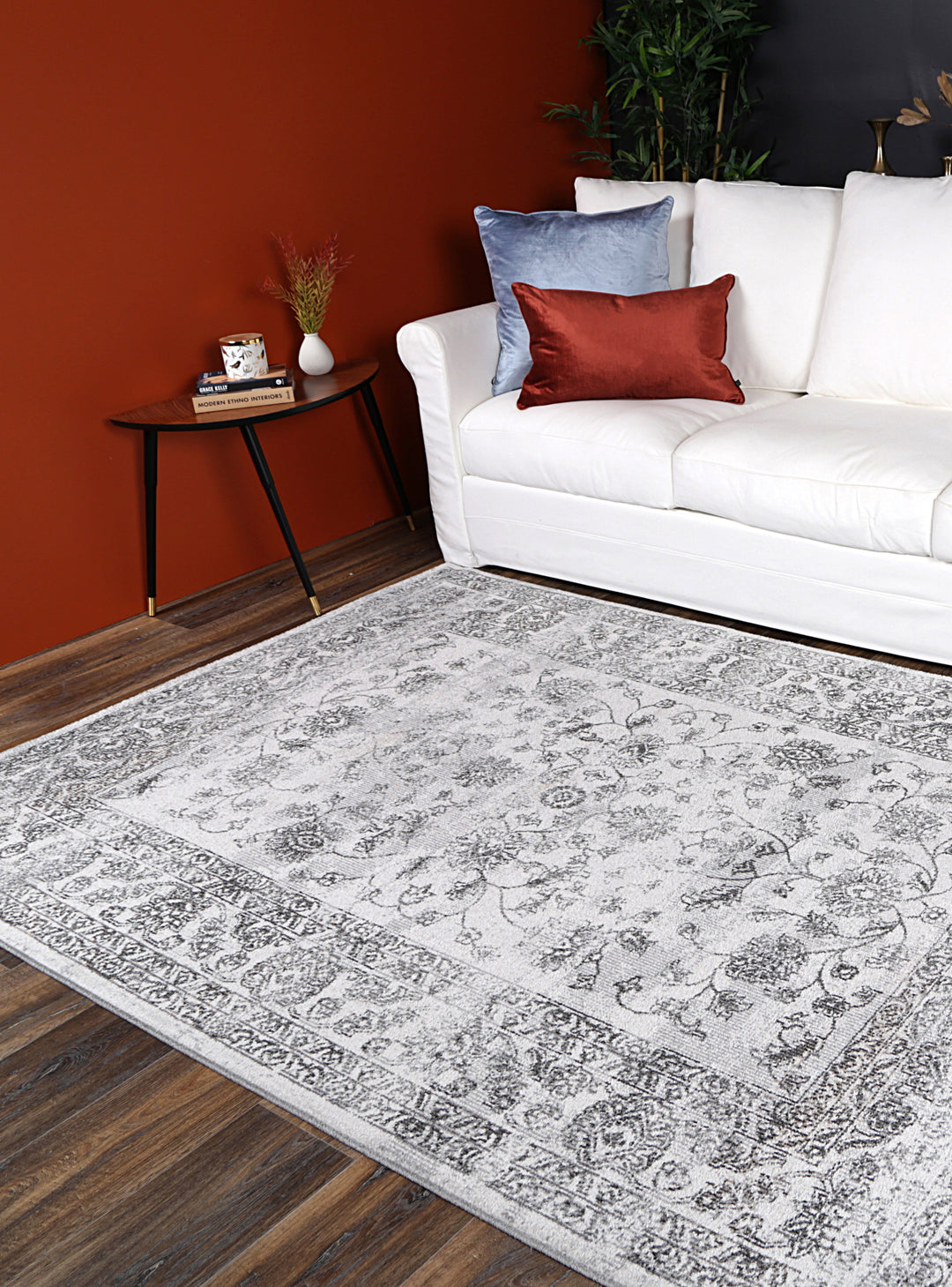 June Serena Grey & Ivory Rug