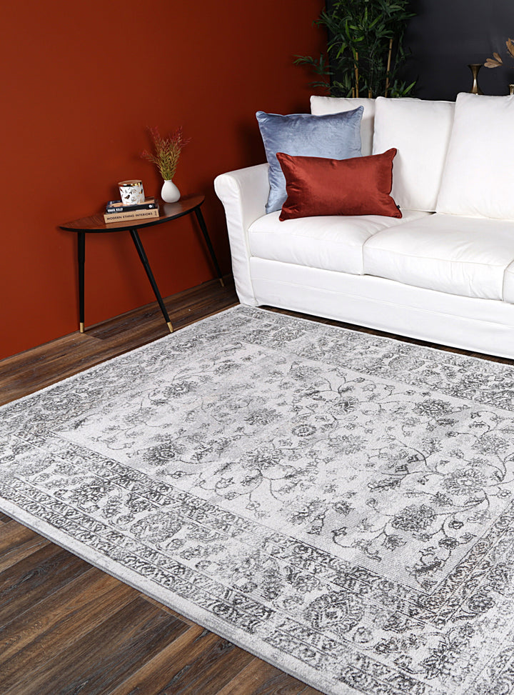 June Serena Grey & Ivory Rug