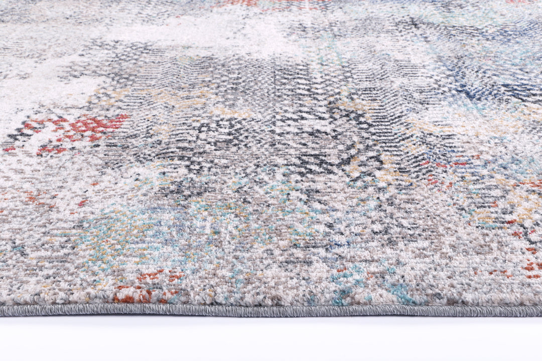 June Ernesto Grey & Terracotta Tribal Rug