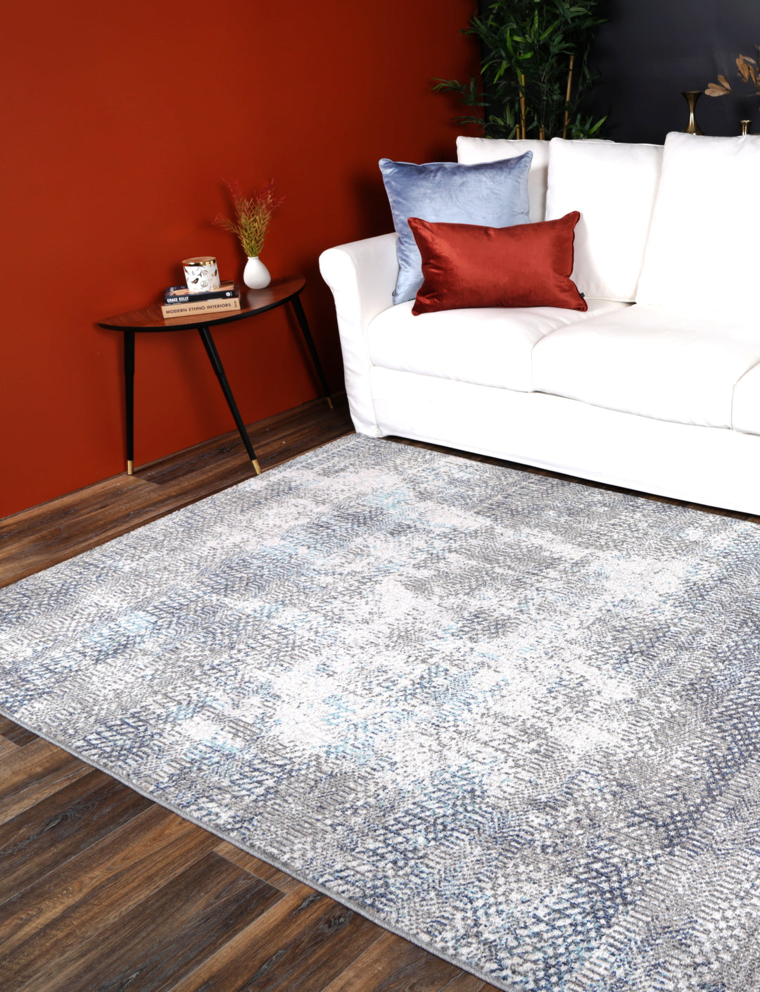 June Eli Grey Tribal Rug