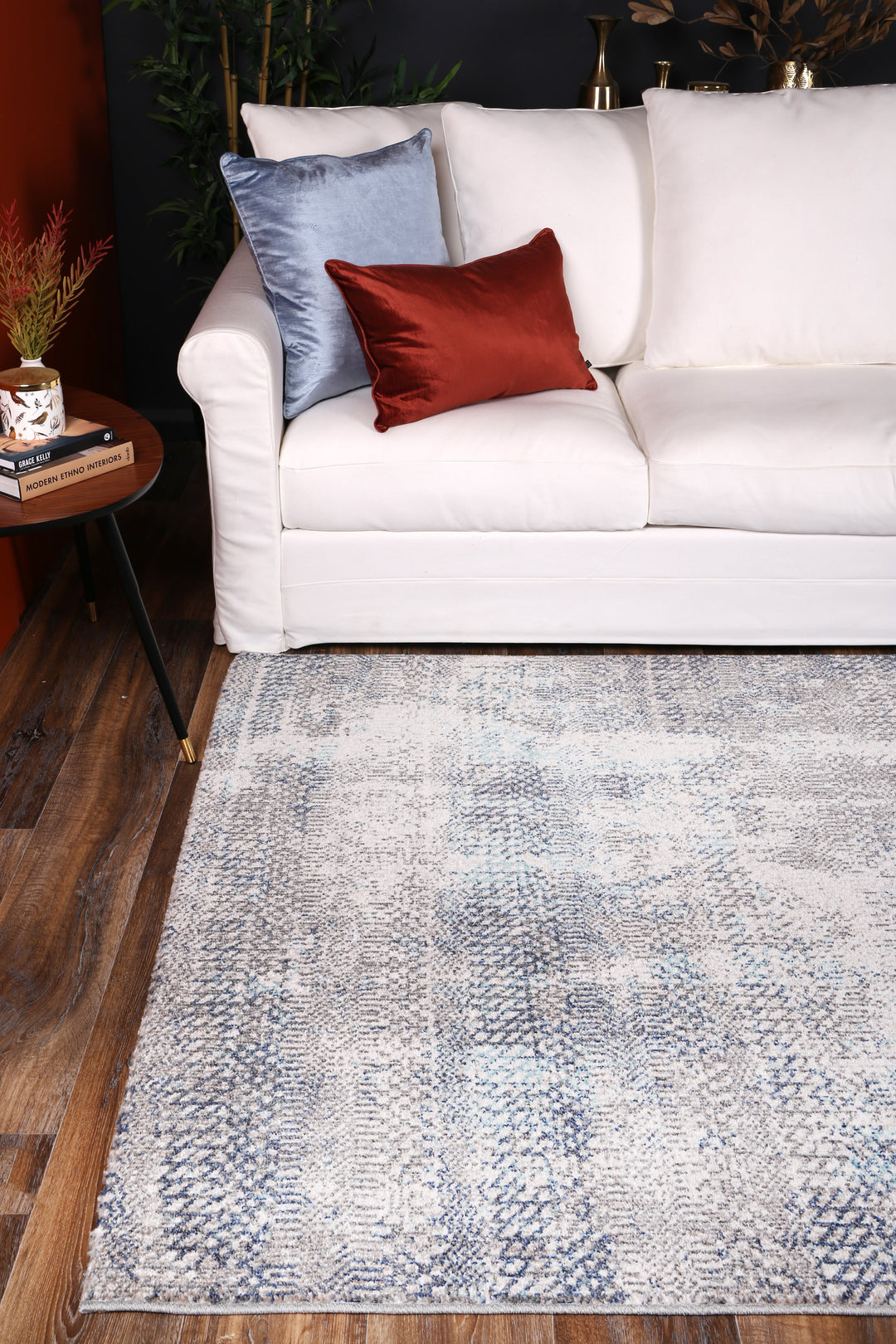 June Eli Grey Tribal Rug