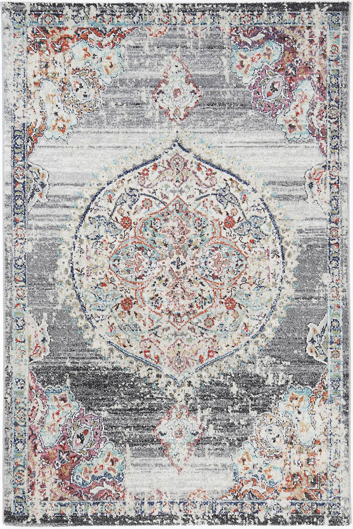 June Medalion Transitional Grey Rug