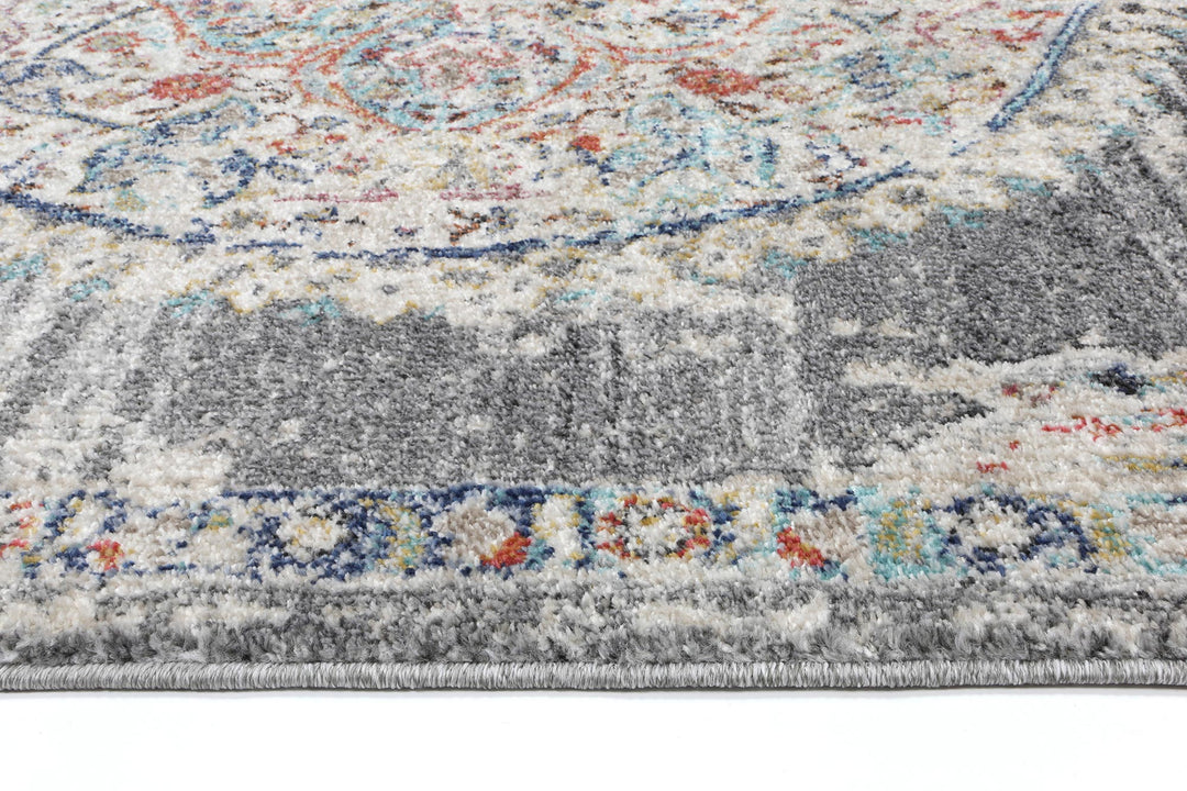 June Medalion Transitional Grey Rug