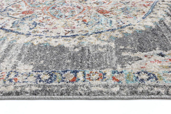 June Medalion Transitional Grey Rug