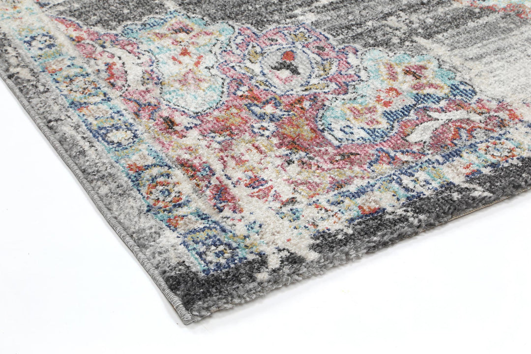 June Medalion Transitional Grey Rug