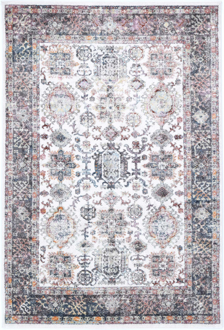 Illusion Border Cream Rug