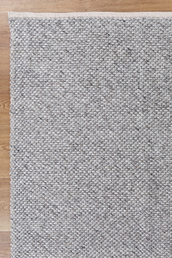 Scandi Contemporary Grey Wool Rug