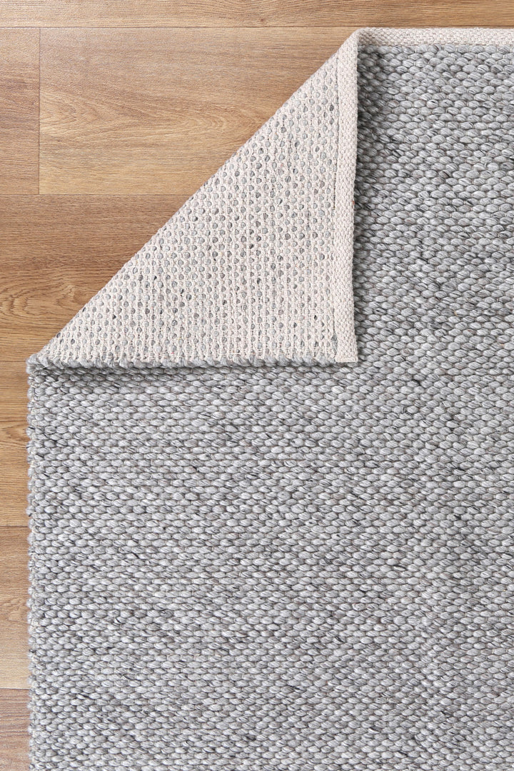 Scandi Contemporary Grey Wool Rug