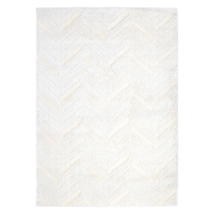 Tahoe Chevron Cream Shag Rug
