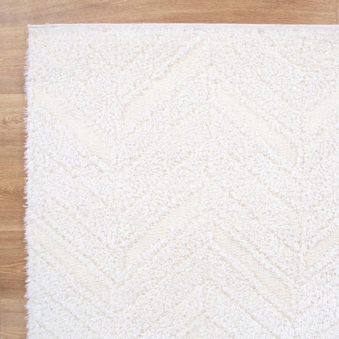 Tahoe Chevron Cream Shag Rug