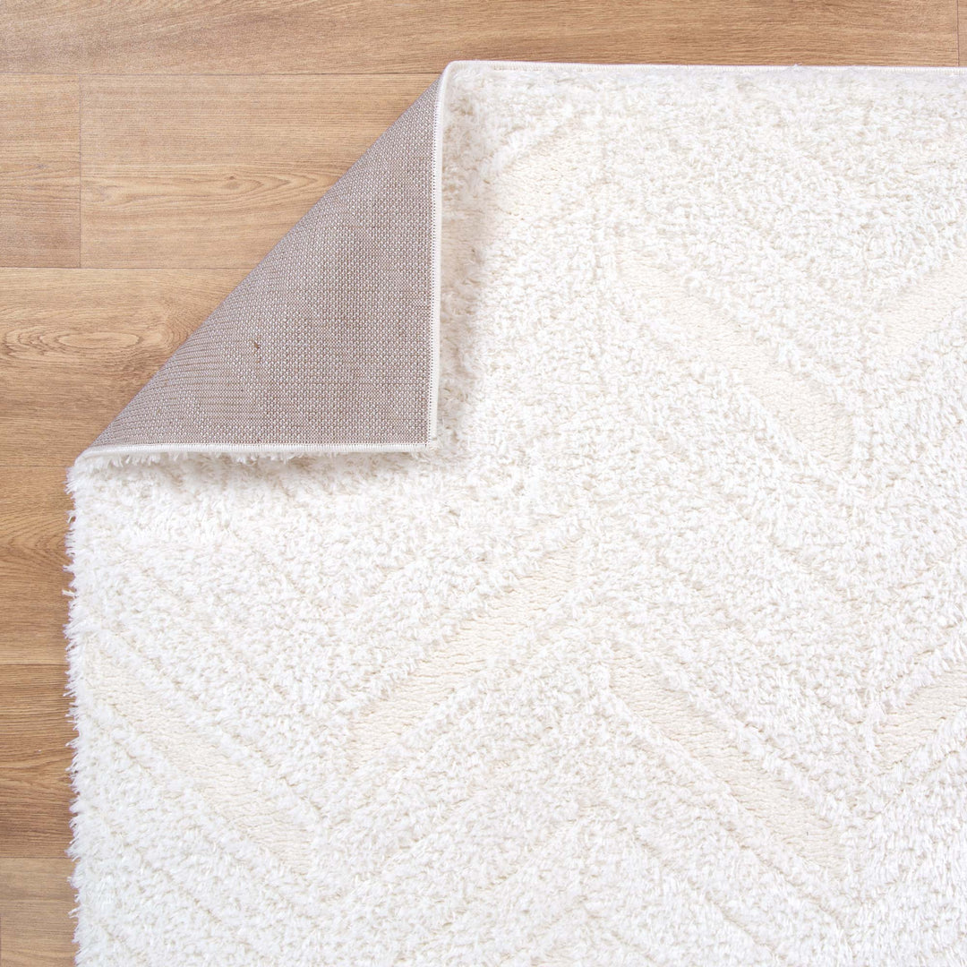 Tahoe Chevron Cream Shag Rug