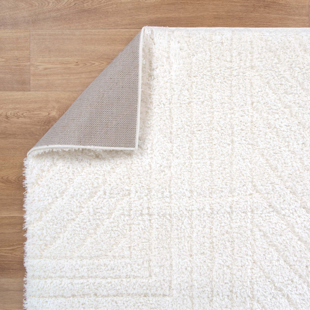 Tahoe Modern Cream Shag Rug