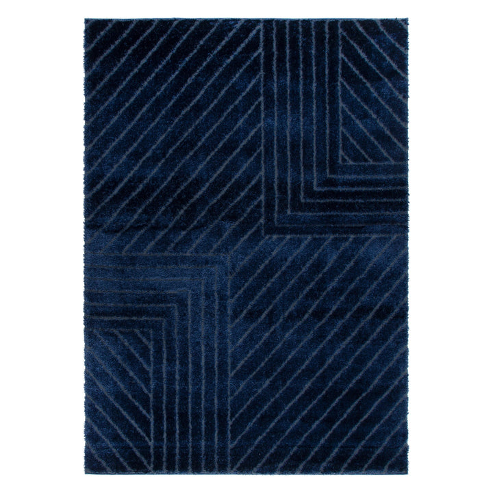 Tahoe Modern Navy Shag Rug
