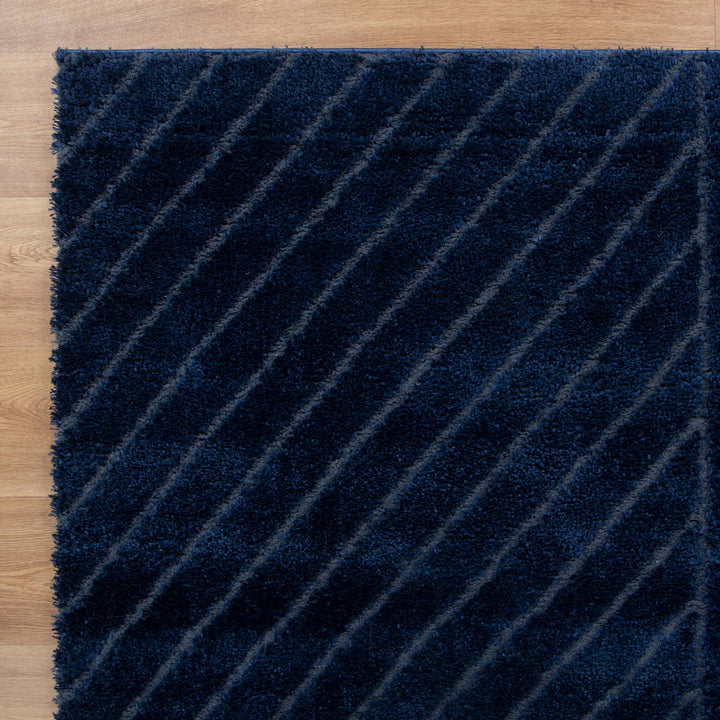 Tahoe Modern Navy Shag Rug