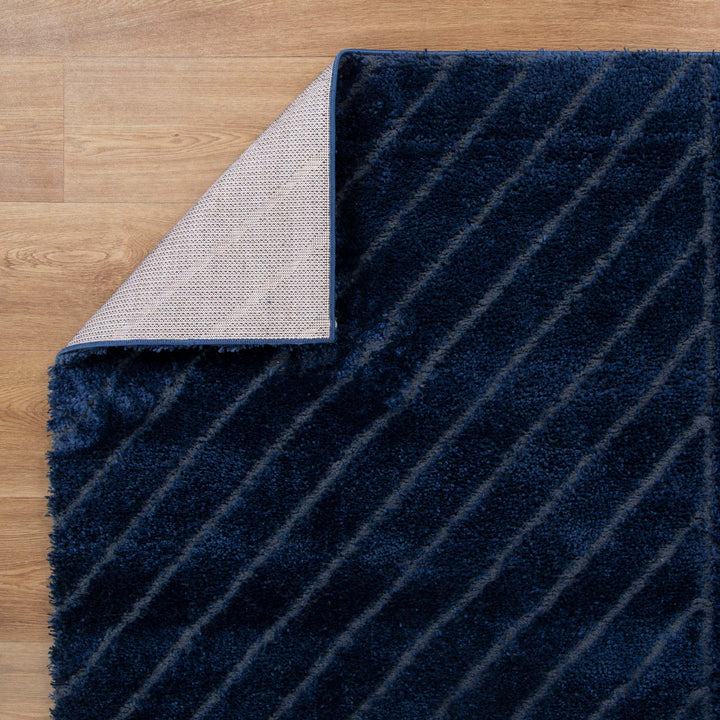 Tahoe Modern Navy Shag Rug