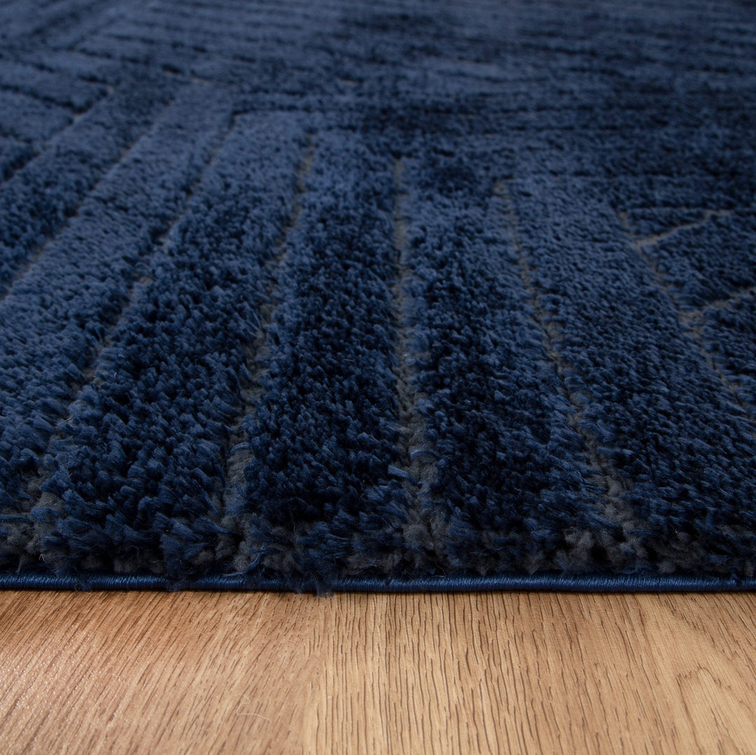 Tahoe Modern Navy Shag Rug