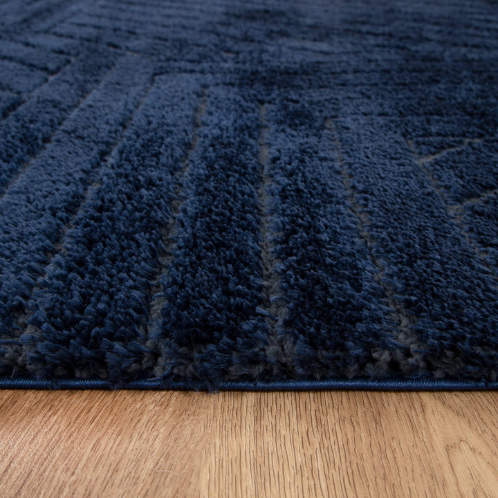 Tahoe Modern Navy Shag Rug