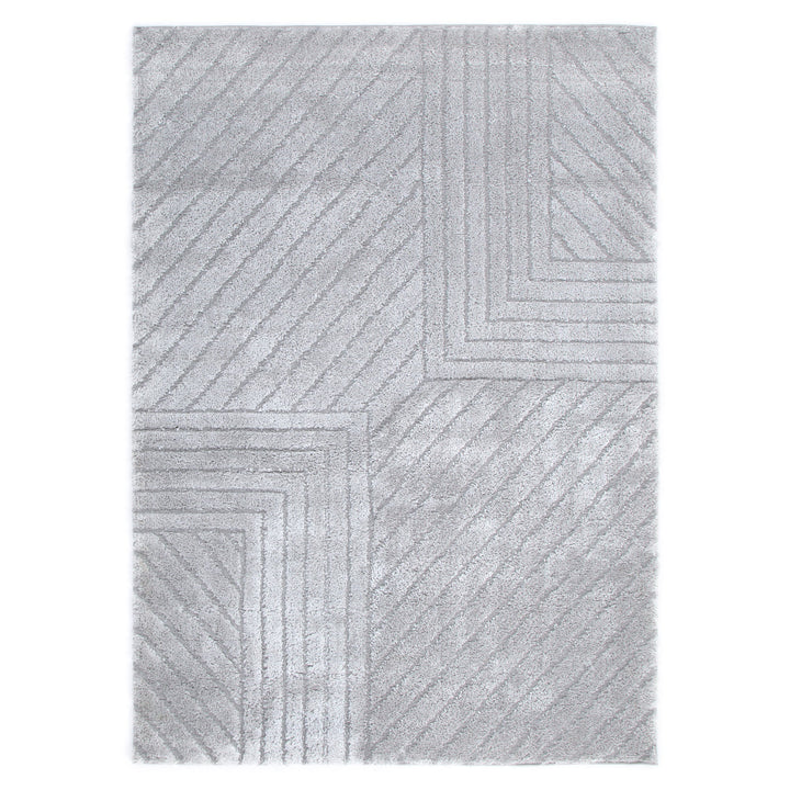 Tahoe Modern Silver Shag Rug