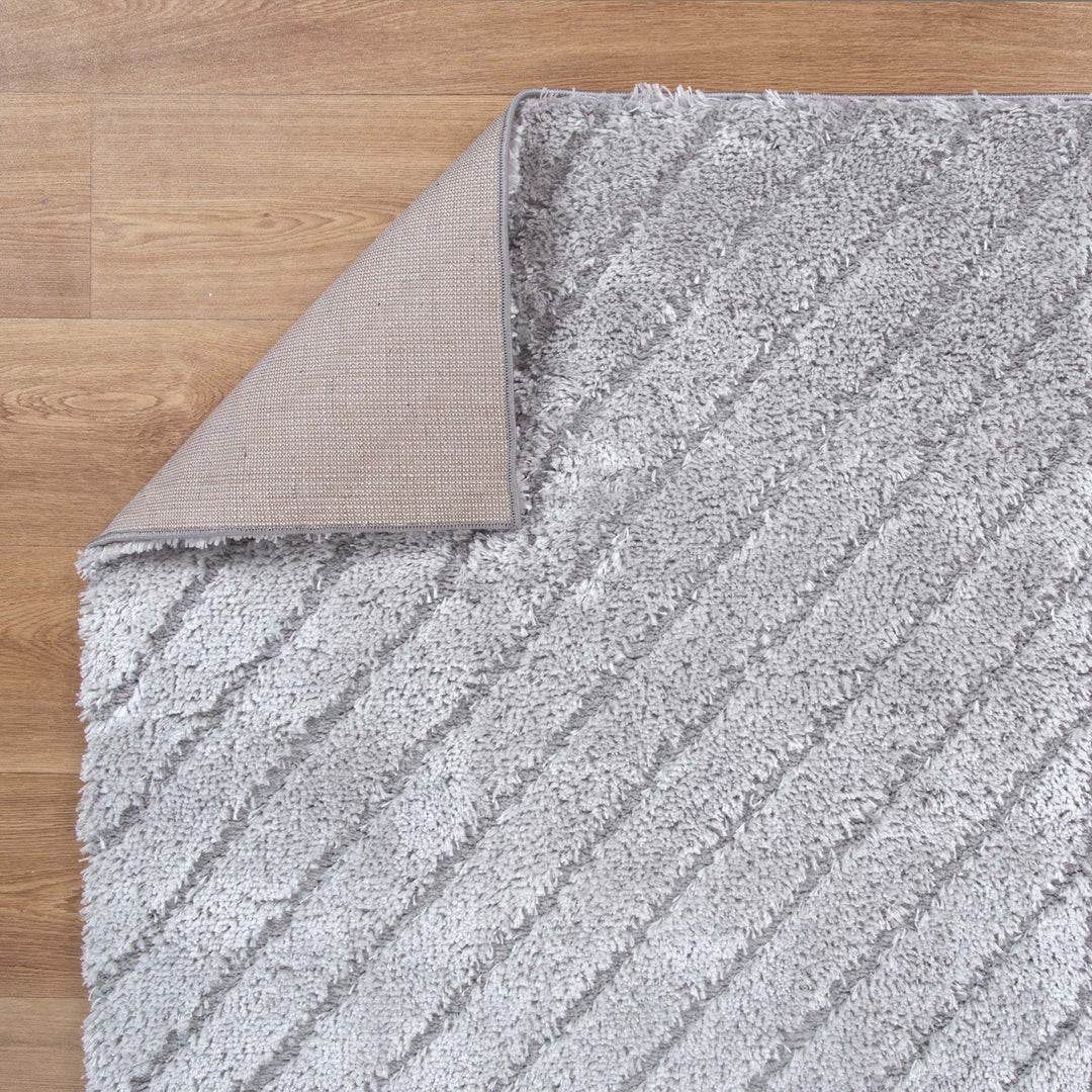 Tahoe Modern Silver Shag Rug
