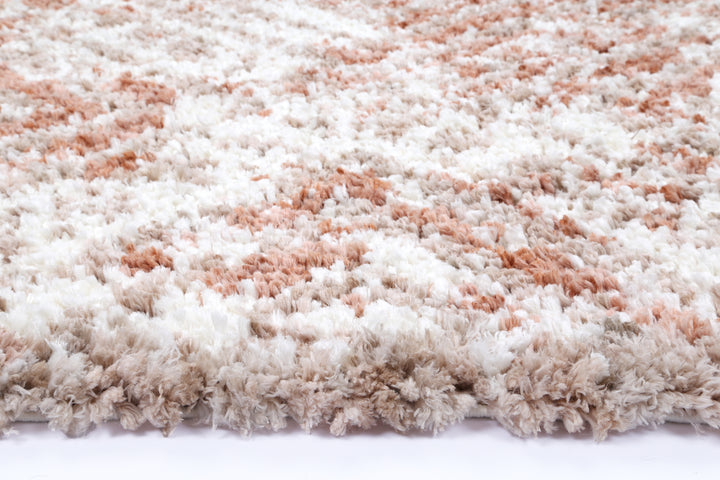 Effete Blush Shaggy Geometric Rug