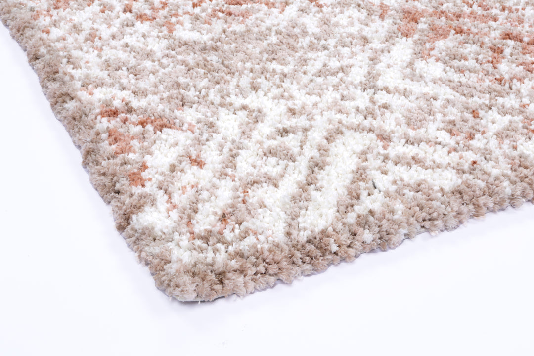 Effete Blush Shaggy Geometric Rug