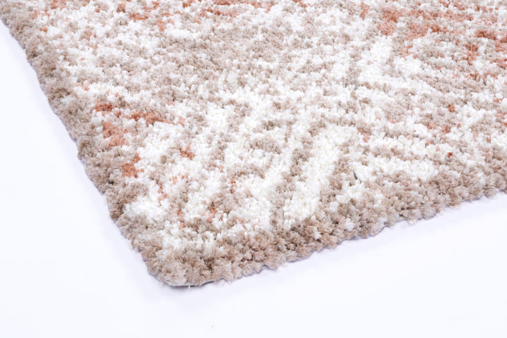 Effete Blush Shaggy Geometric Rug